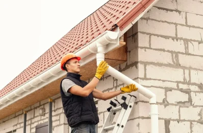 Pose et remplacement de gouttières à Poupry